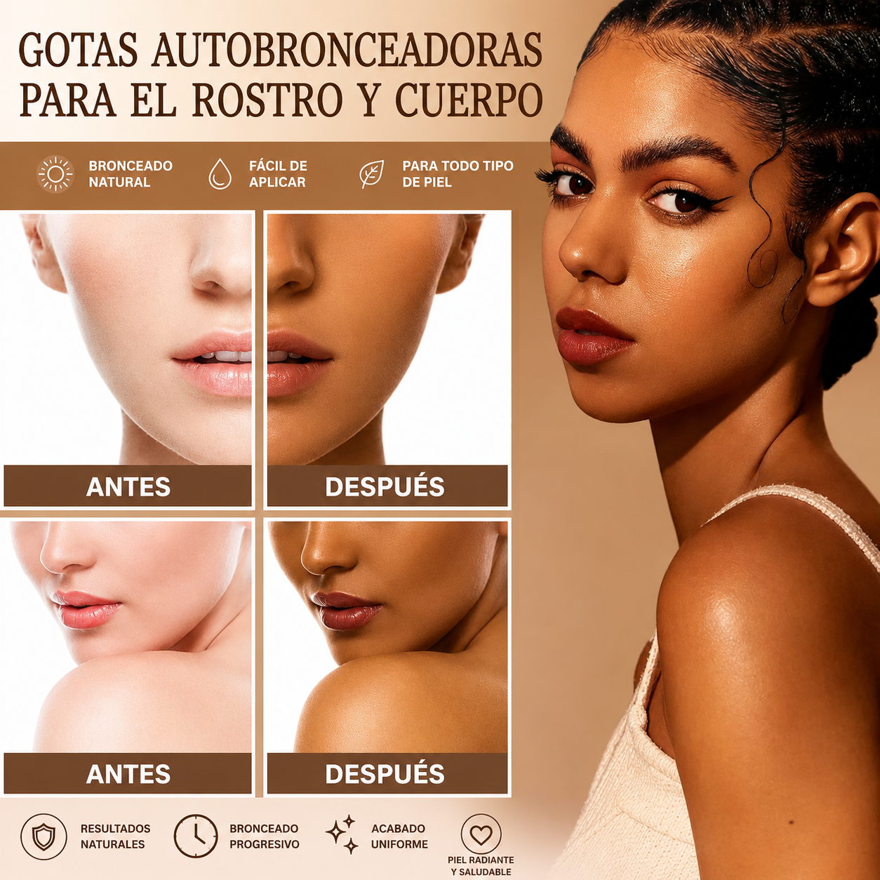 Sérum autobronceador 2 en 1